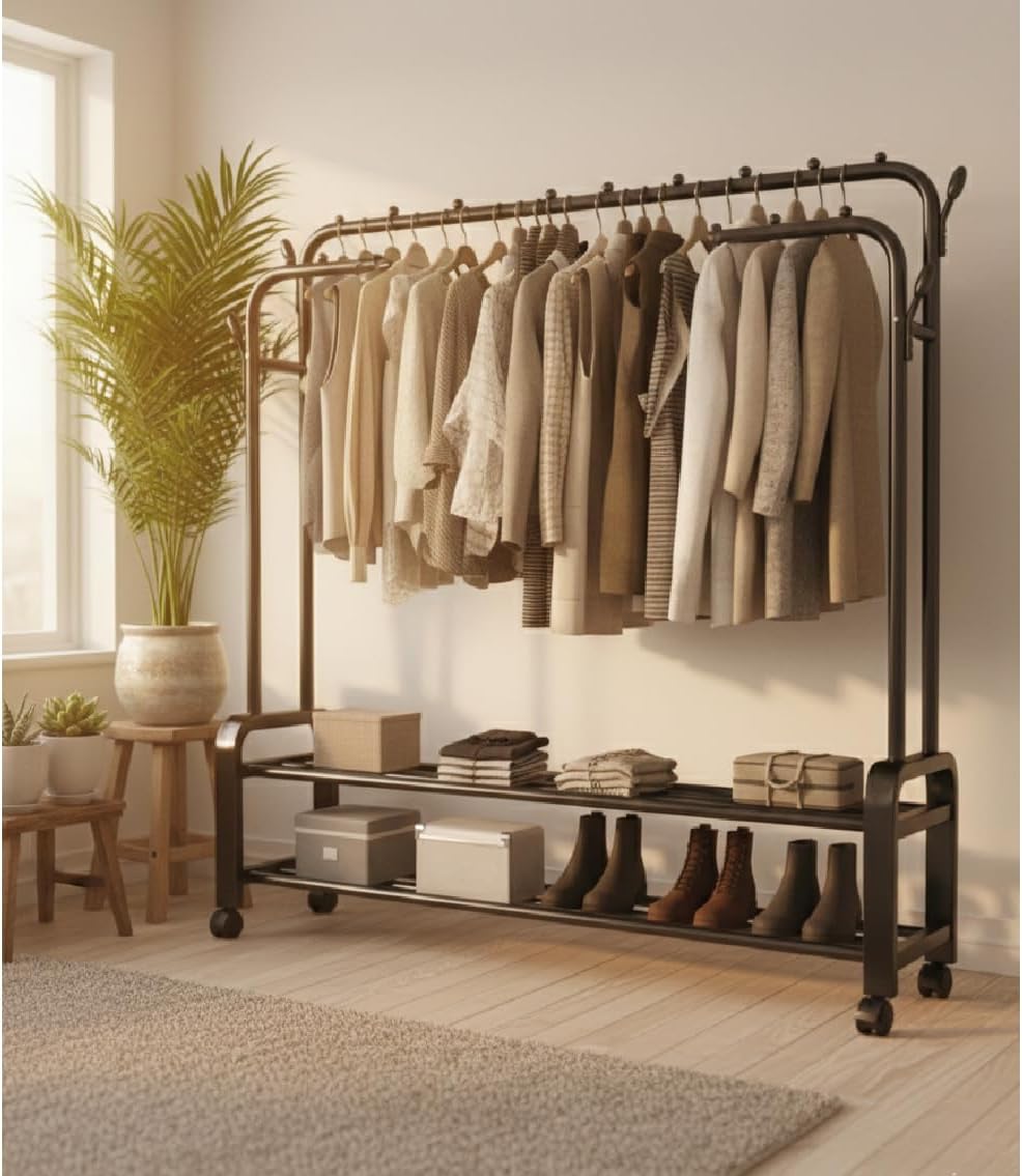 Multipurpose Double Pole Clothes Hanger