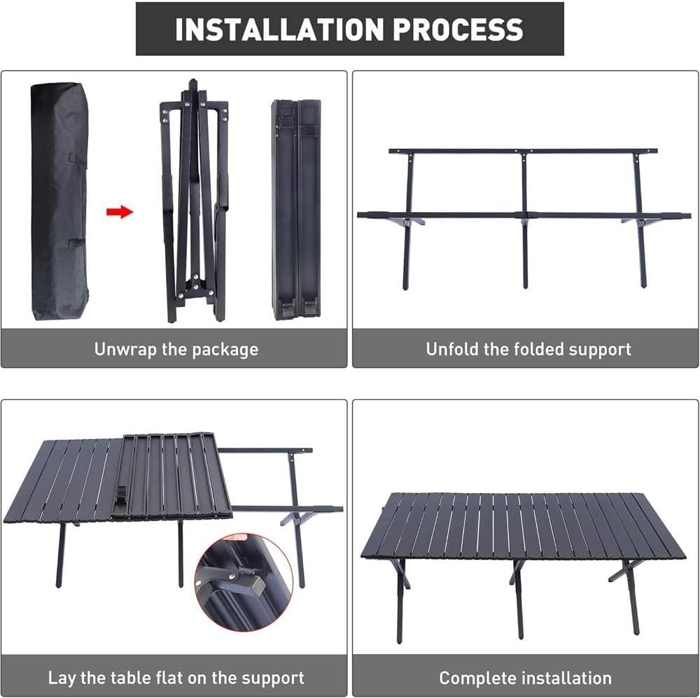 Folding camping table