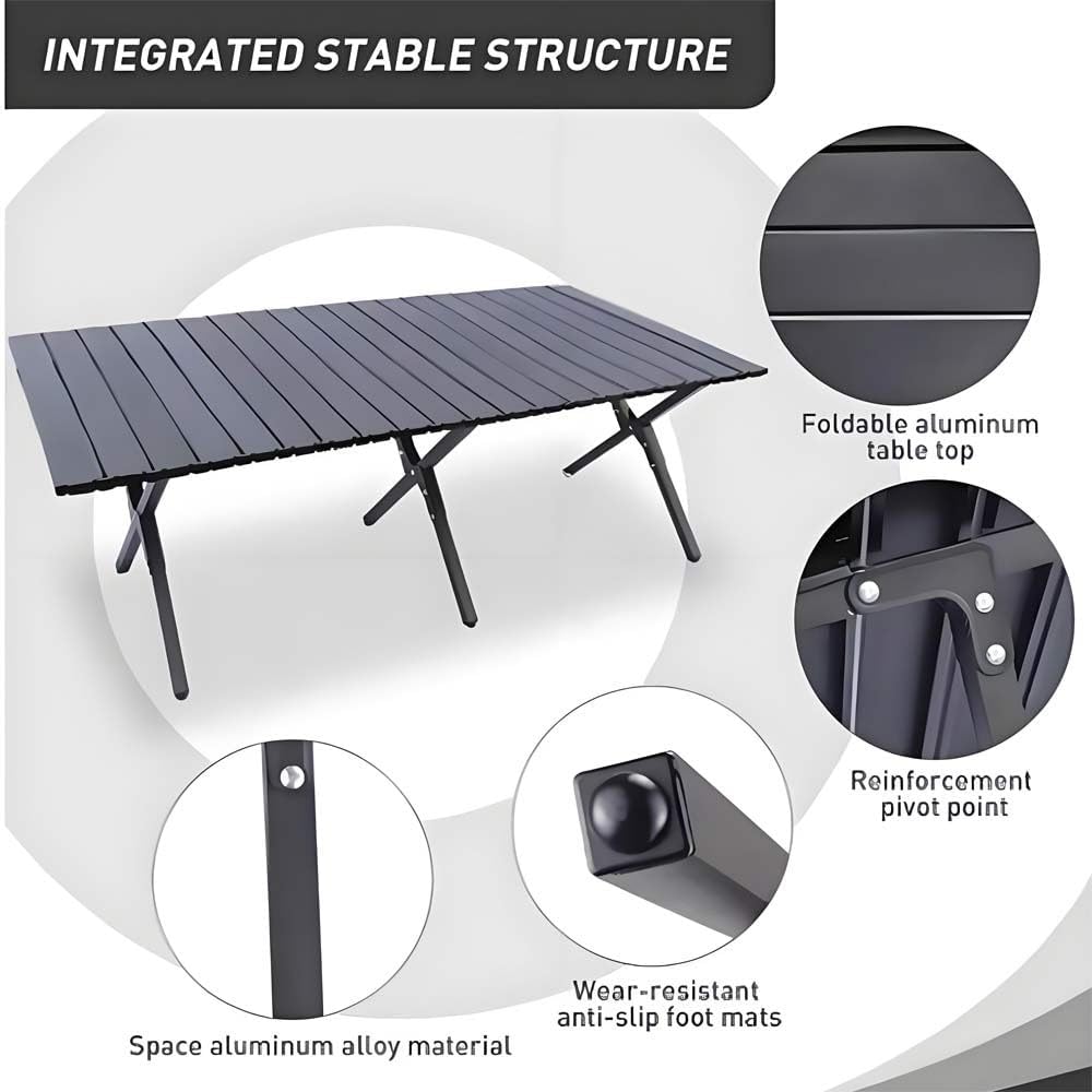 Folding camping table