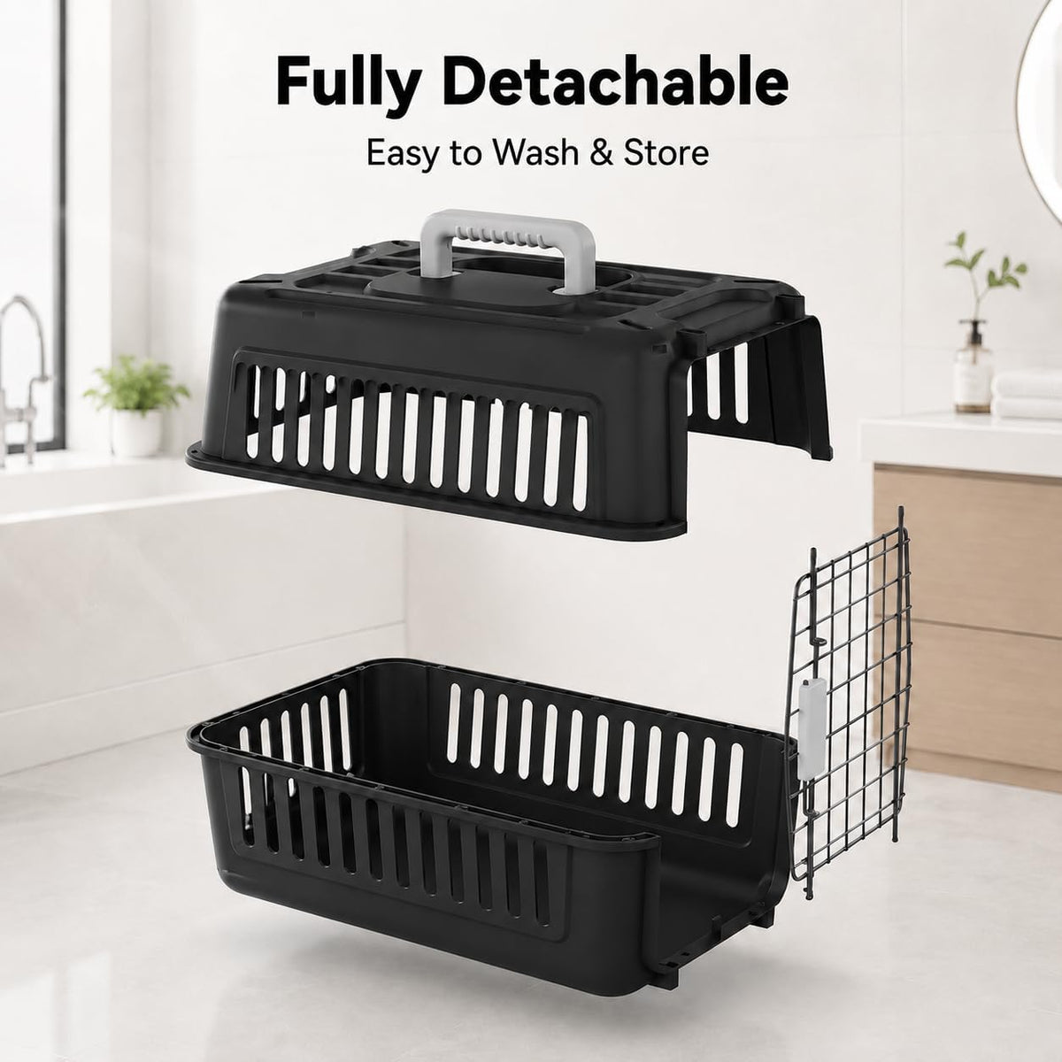 Hard-sided pet travel carrier