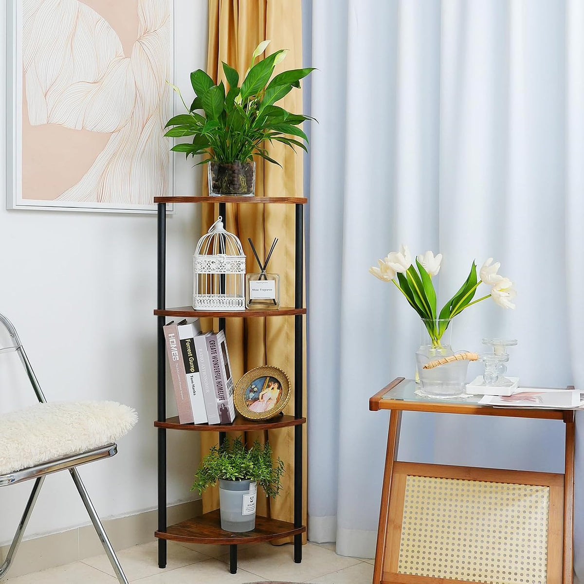 4 Layer corner shelf