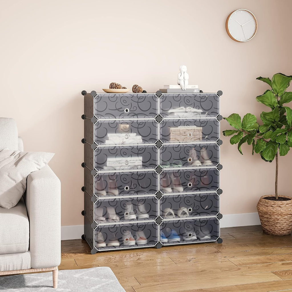 Portable Shoe Storage Organizer Racks, Plastic  / رفوف تخزين أحذية محمولة، مصنوعة من البلاستيك