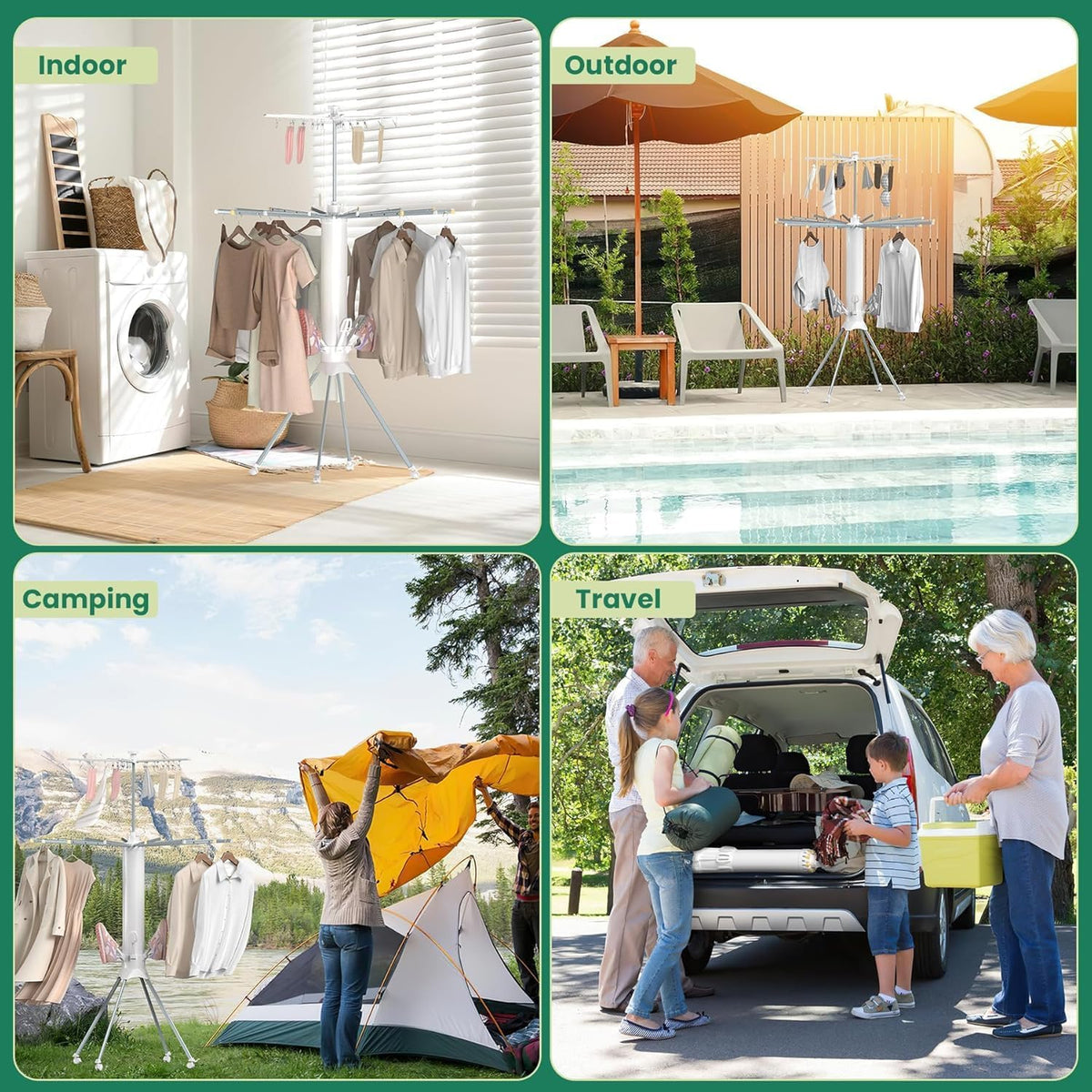 Tripod Clothes Drying Rack / منشر تجفيف الملابس ثلاثي القوائم