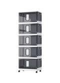 Collapsible clear plastic storage box