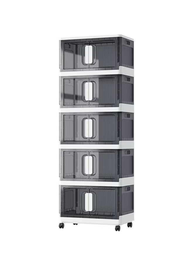 Collapsible clear plastic storage box