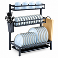 Dish drying and storage stand