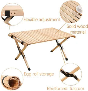 Foldable camping table