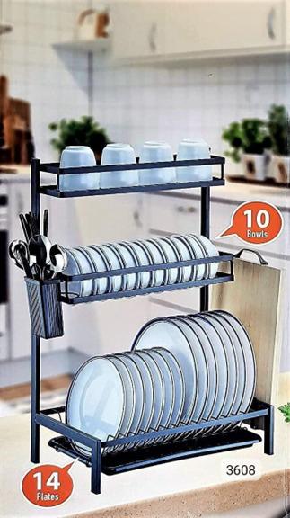 Dish drying and storage stand