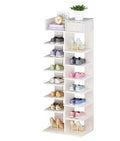 Vertical Wooden Shoe Rack & Organizer)