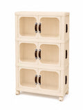3-Tier Collapsible Storage Cabinet with Wheels