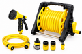 Versatile water hose reel with spray gun