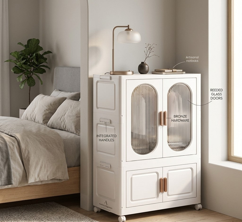 Multi-Layer Foldable Plastic Storage Cabinet